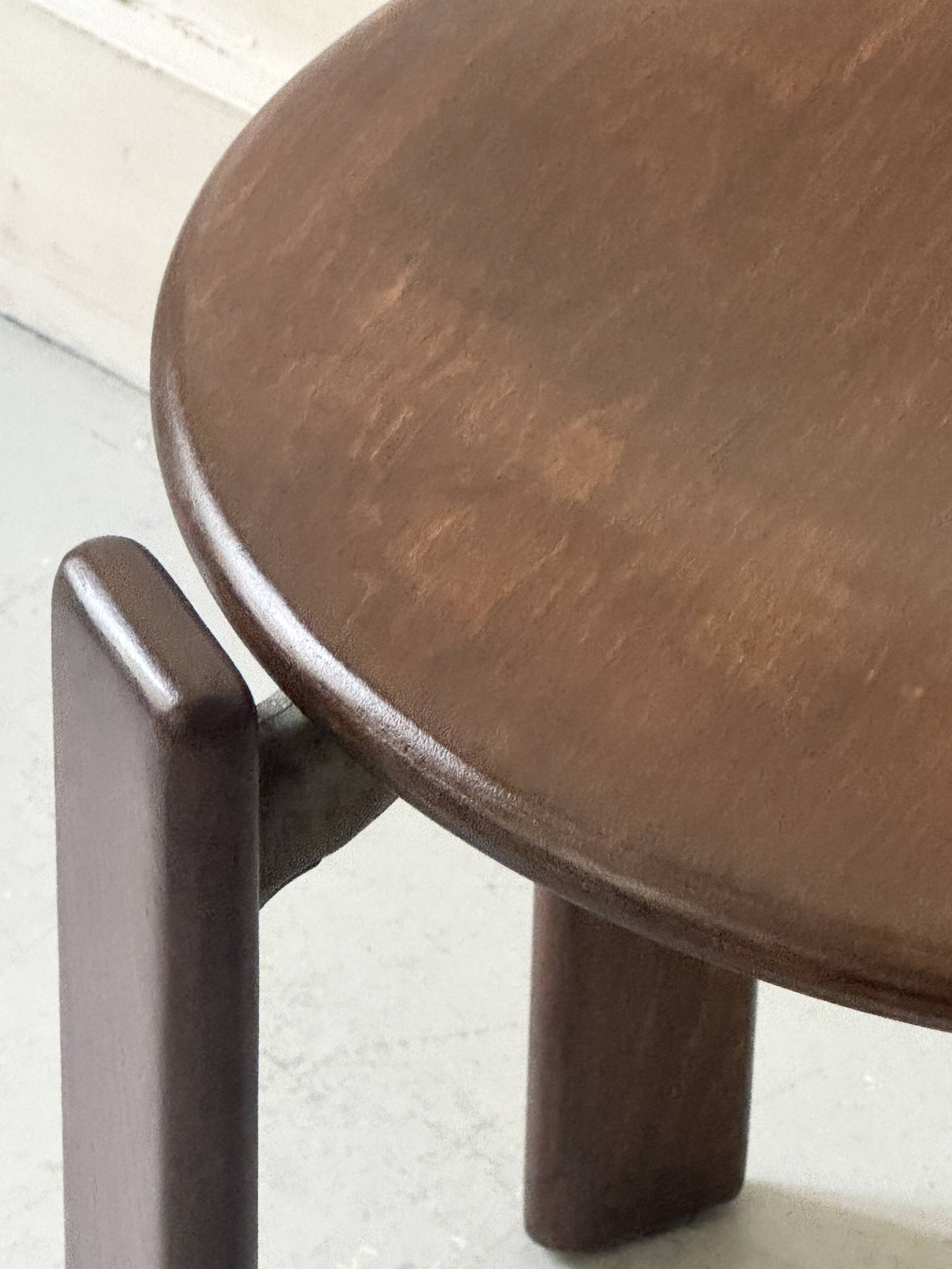 Tabouret, table d'appoint en bois de hêtre  Bruno Rey, Suisse 1970