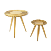 Rattan coffee table by Uluv, Czechoslovakia, circa 1960