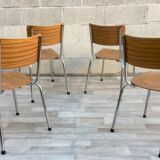 Set of 4 retro chairs in formica