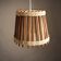 Rustic 1960s wood and burlap hanging lam