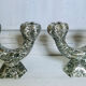 Pair of Val d'or ceramic candle holders