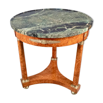 Side table empire to top green marble of the alps