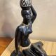 Pied de lampe plâtre femme africaine signé Pagliani