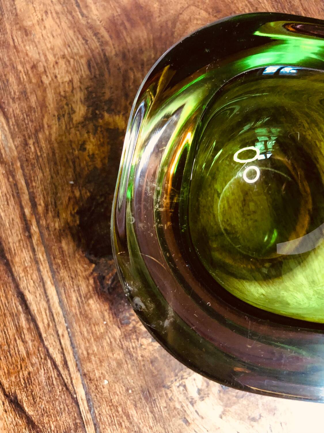 Murano sommerso glass ashtray