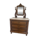 Wooden and marble chest of drawers with mirror