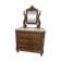 Wooden and marble chest of drawers with mirror
