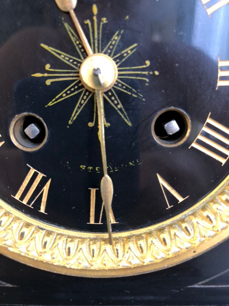 Black marble fireplace pendulum