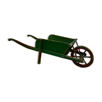 Wooden wheelbarrow