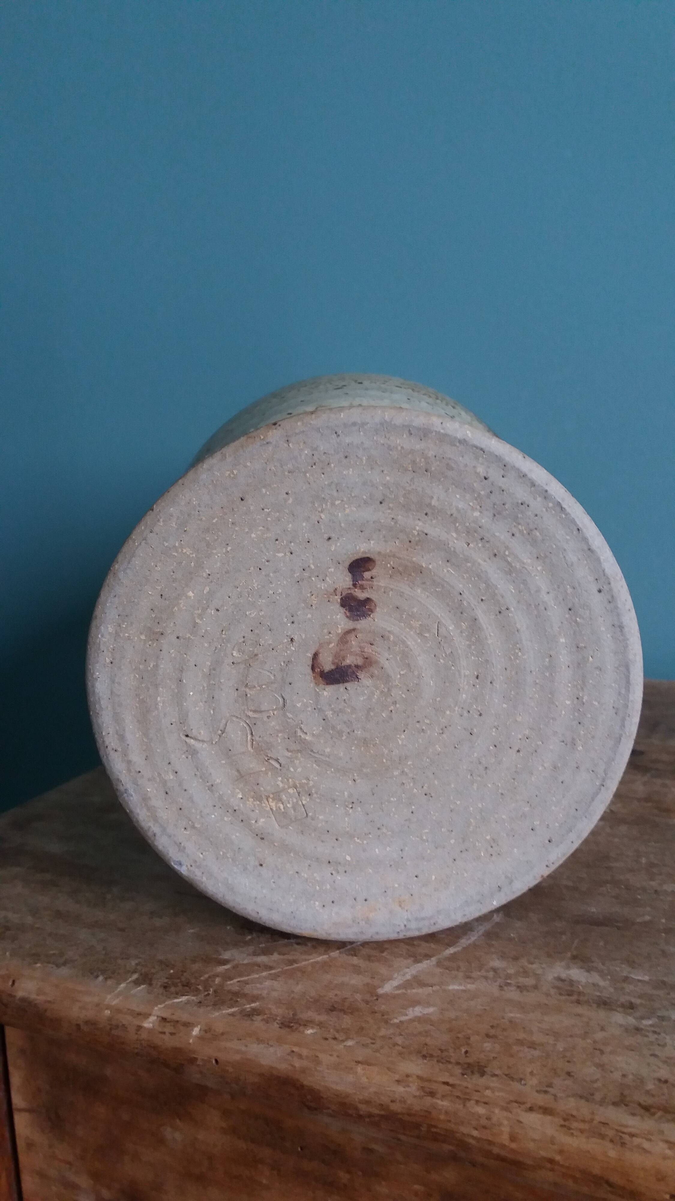 Stoneware pitcher signed Jean Tessier, Atelier Le Cep