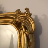 Louis XV-style mirror with its pediment shell - 190x100cm