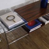 Rosewood and chrome side table, 1970s