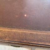 Louis XVI desk in solid wood and burgundy leather