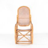 Chaise à bascule en rotin