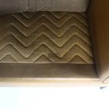 1970s brown leather sofa by Vejen Polstermøbelfabrik