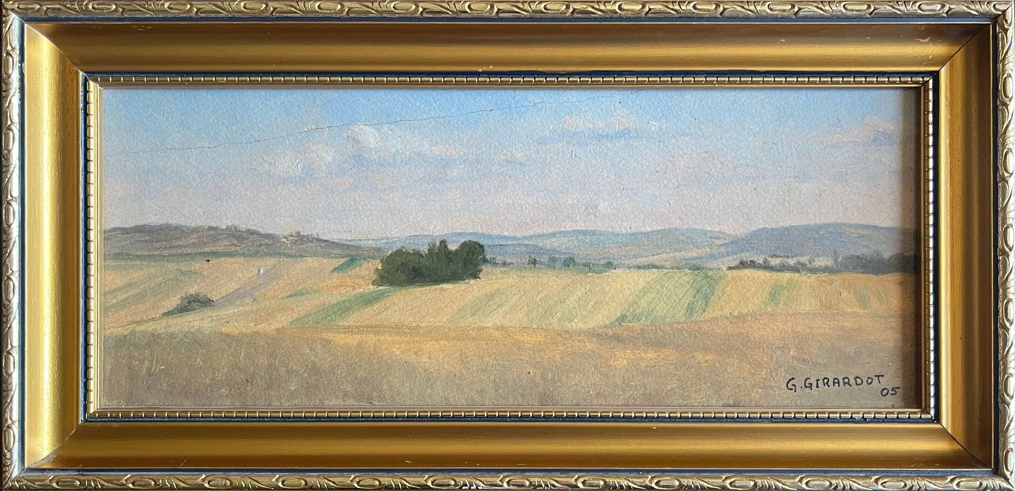 Painting HSP Georges MJ GIRARDOT (1856-1914) "Landscape" 1905