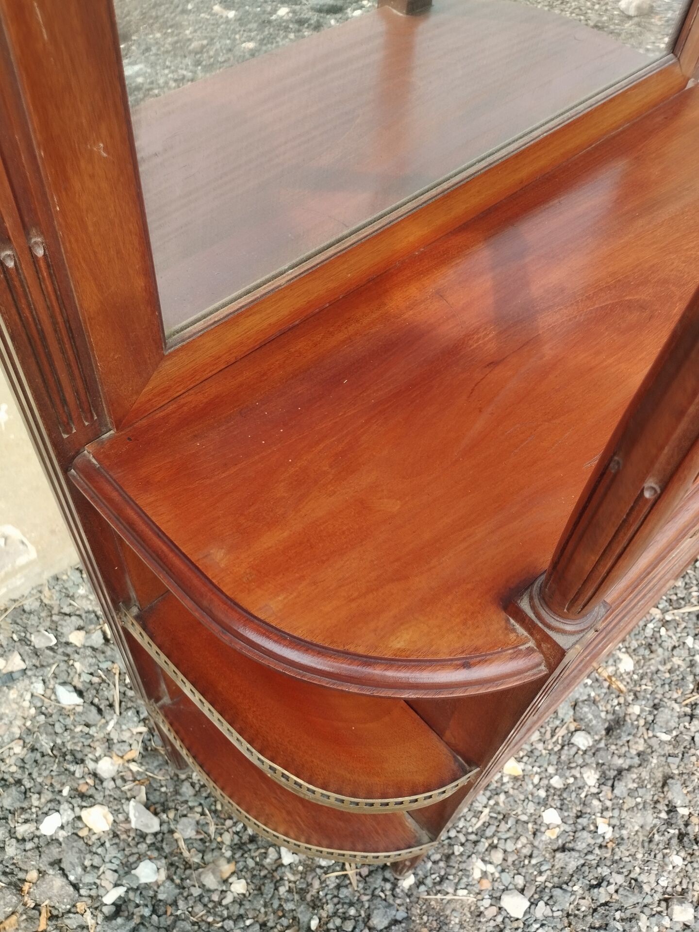 Antique Louis XVI style commode with marble top.