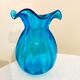 Blue breathless glass vase