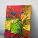 Tableau peinture nature morte bouquet de fleurs 