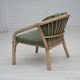 1970s, pair of Scandinavian lounge chairs, furniture velour and rattan