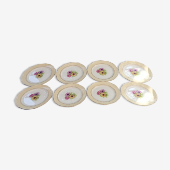 8 assiettes plates Coopélia / L'Amandinoise