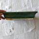 Pot bonsaï rectangulaire céramique émaillée vert