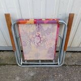 Chaise de camping pliante vintage années 70