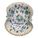 Dish, antique Italian Orvieto Deruta fruit bowl with rooster decoration