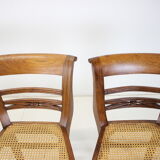 Set of Four Dining Chairs, made of solid Wood, 1950s,Czechoslovakia