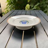 Set of 2 heel plates and one compote dish art deco, Boch La Louvière