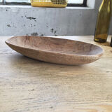 Brutalistic oval wood dish
