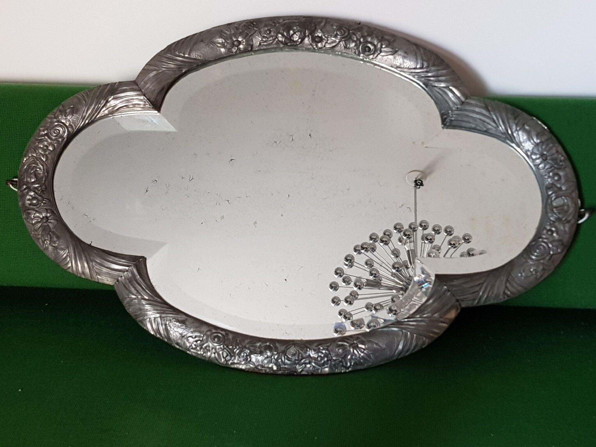 Mirror in tin period art nouveau 54x84cm