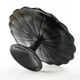 Mid-century modern cake stand, black glass, Ząbkowice, Poland, 1970s