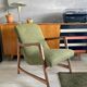 Original mid-century polish chair "type 364" from late 50s. Designed by Barbara Fenrych-Węcławska