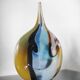 Large sculptural drop vase made of blown glass signed Mdina Glass Malta.