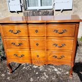 Louis XV style crossbow commode in cherry wood