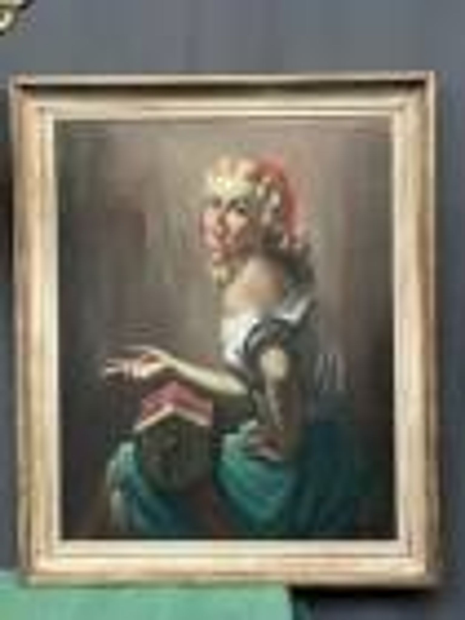 Portrait d'une fille. Huile sur toile.