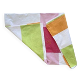 Nappe carrée monogrammée BL coloris acidulés -  150x135 cm - coton