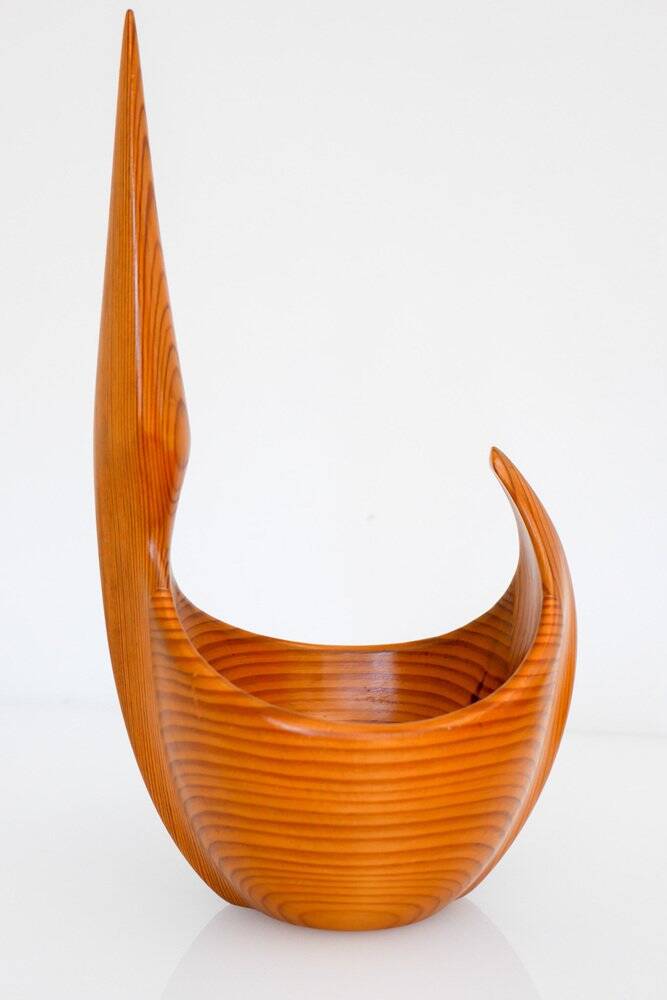 Vintage Swedish wooden bowl by Johnny Mattsson, 1959