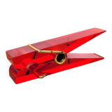 Vintage mail clip red paperweight