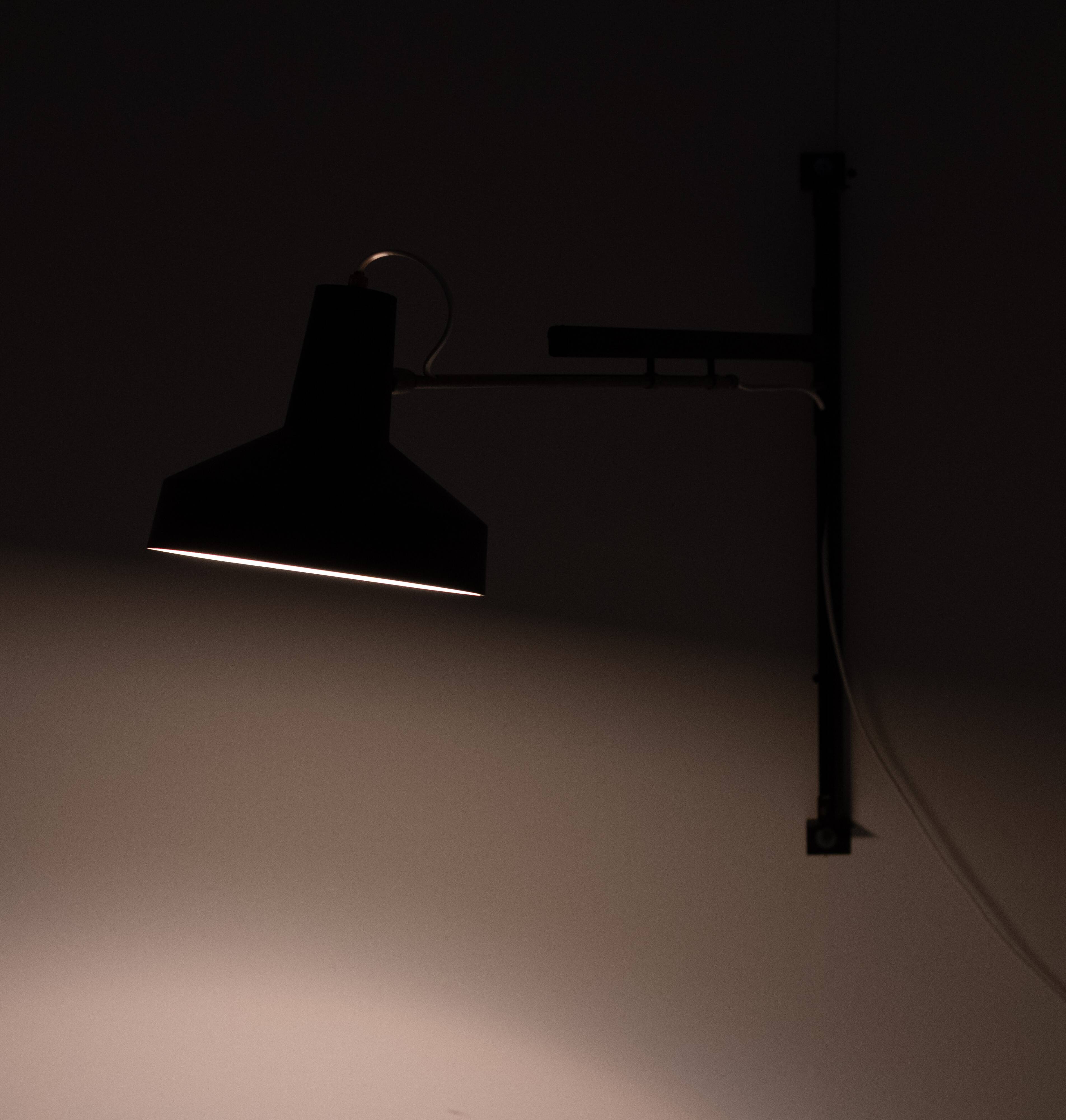 Niek Hiemstra Evolux Telescope wall lamp 1960s Holland