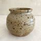 Vase boule en grès pyrité vintage