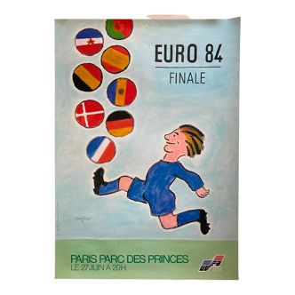 Original poster "Euro 84 Final Football" Raymond Savignac 60x84cm 1984