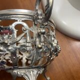 Sugar bowl, silver-plated bonbonnière, late 19th century.