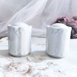 Salière poivrier porcelaine blanche