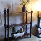 Old wooden shelf turned to hang