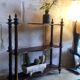Old wooden shelf turned to hang