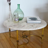 60s marble marble round coffee table