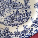 Lunch on the grass: vintage porcelain plate BP GIEN