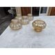 Lot de 5 tulipes verre couleur or