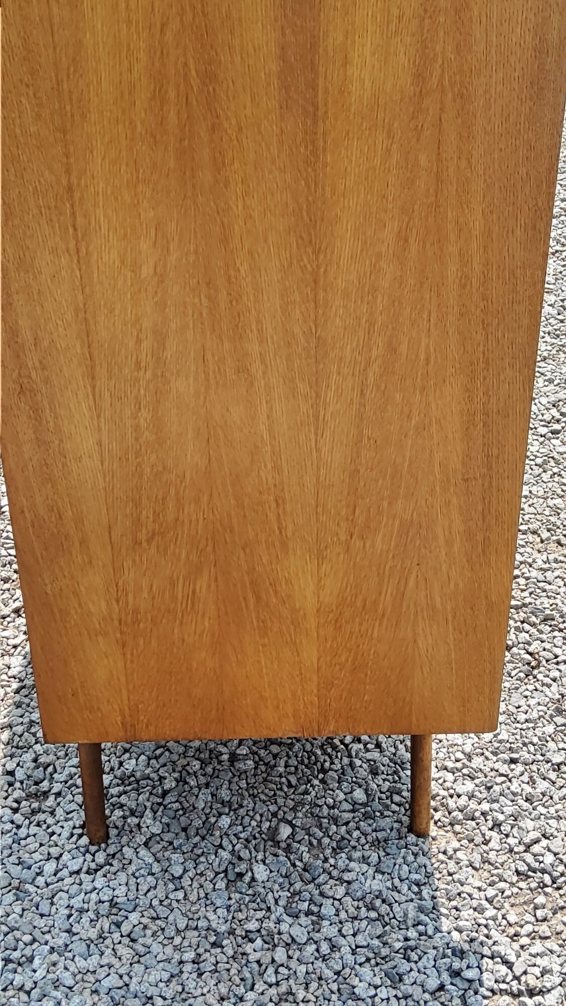 Vintage Golden Blond Oak Chest of drawers Feet Compass 6 Drawers 1 Door 50s